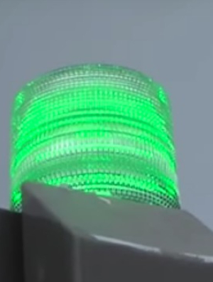 A green light that indicates a Project Green Light location